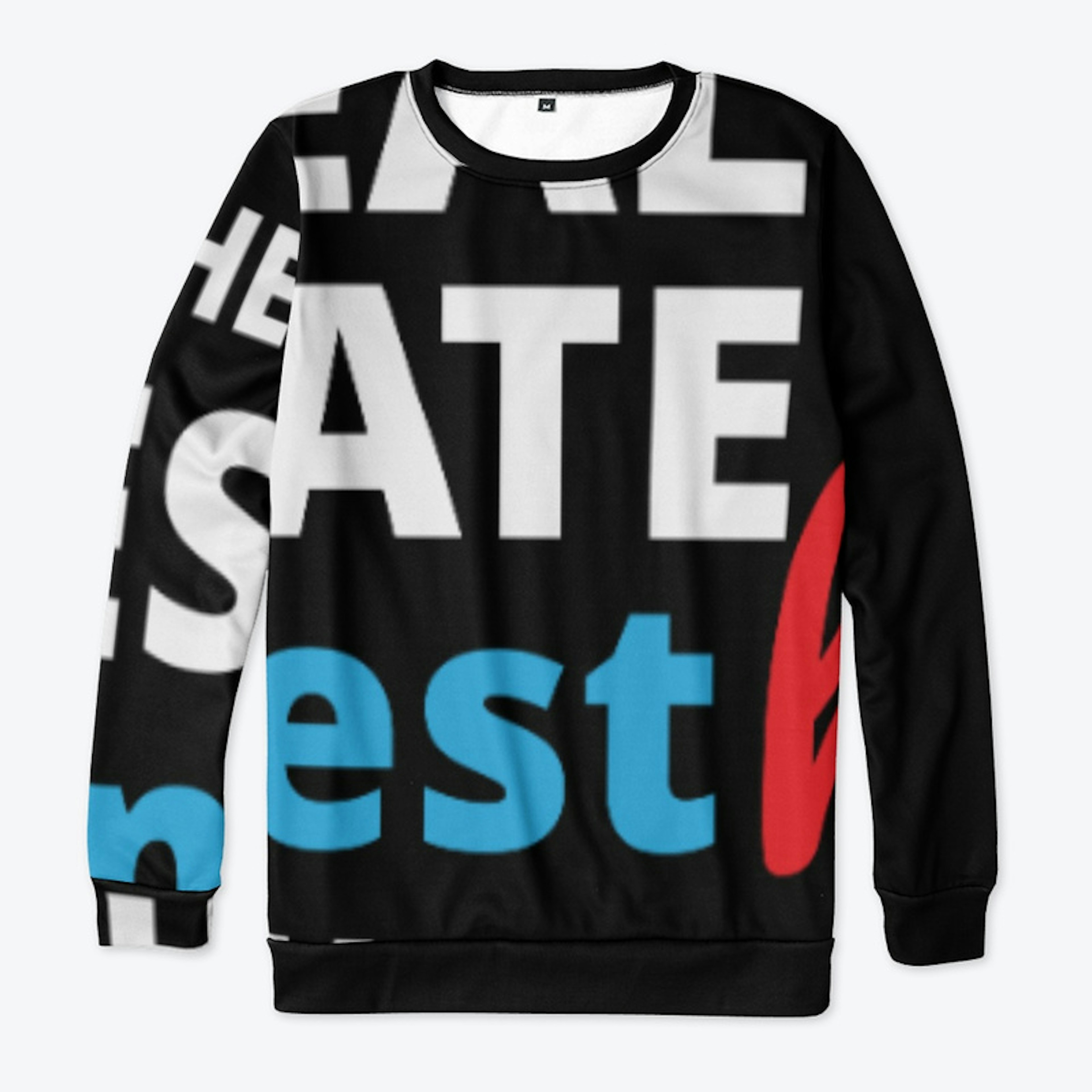 Black All-Over Print Sweatshirt